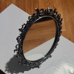 Ornate Silver Round Mirror New